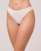 Ivory/Black $|& Montelle Bodybliss Thong 2 Pack - VOF Detail