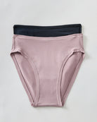 Cappuccino/Black $|& Montelle Bodybliss Brief 2 Pack - Hanger Detail