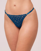 Peacock $|& Montelle Lacy Essentials Thong - VOF Detail