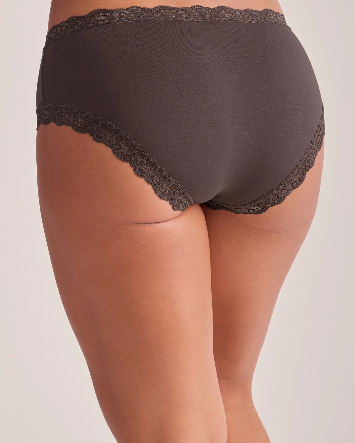Espresso/Honey Oat 2 Pack $|& Fleur't Iconic High Waist Boyshort - Hanger Side