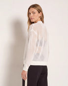 Cream $|& Interval Chase Crochet Sweater - SOF Back