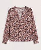 Black Floral $|& SEAS Sonia Button Up Shirt - Hanger Detail