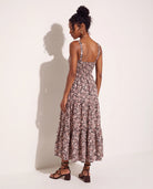 Black Floral $|& SEAS Isabella Tiered Dress - SOF Detail