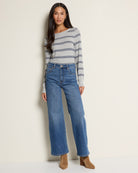 Crest Indigo $|& Liverpool Stride High Rise Wide Leg Jeans - UGC On Fig
