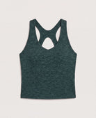 Hunter Green $|& Interval FlowHeather Sculpt Stride Long Crop Tank - Hanger Detail