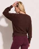 Walnut $|& Interval Surplice Wrap Sweater - SOF Back