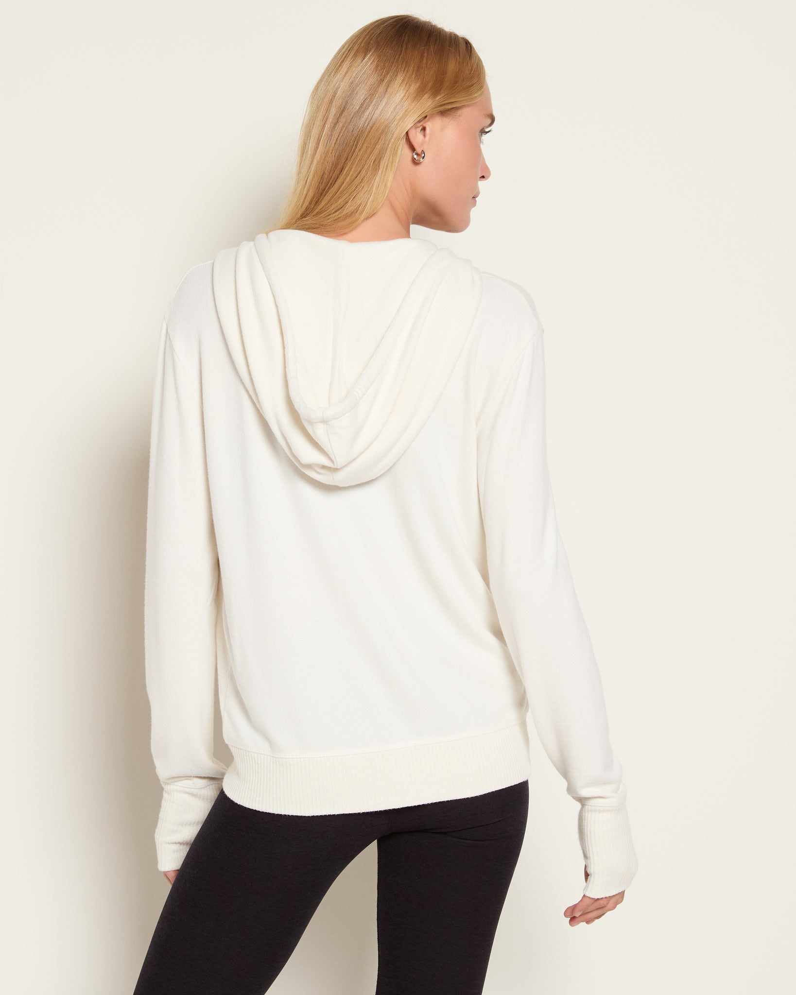 Cream $|& Interval Hacci Zip Hoodie - SOF Back