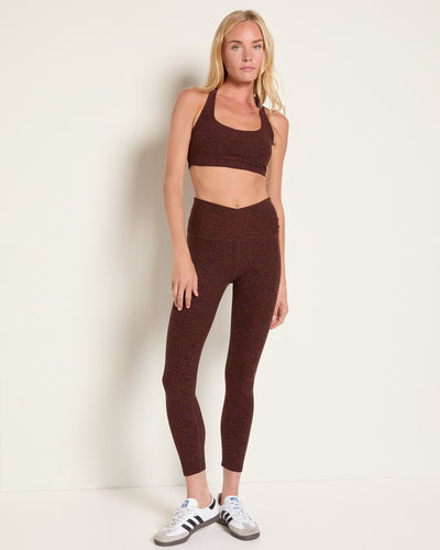 Walnut Leopard Heather $|& Interval FlowHeather Sculpt Crossover Leggings - UGC On Fig