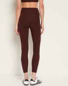 Walnut Leopard Heather $|& Interval FlowHeather Sculpt Crossover Leggings - SOF Back