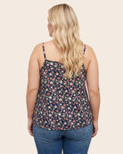 Light Navy $|& Staccato Floral Jersey Tank - Hanger Side