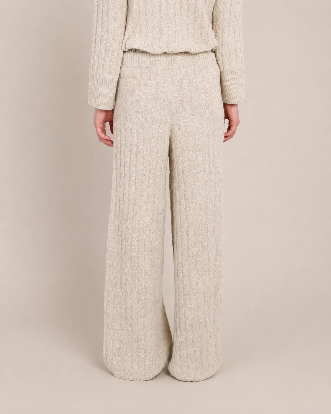 Beige $|& Room 34 Cable Knit Pant - Hanger Side