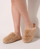 Tan $|& SEAS Haven Faux Fur Slipper - SOF Front