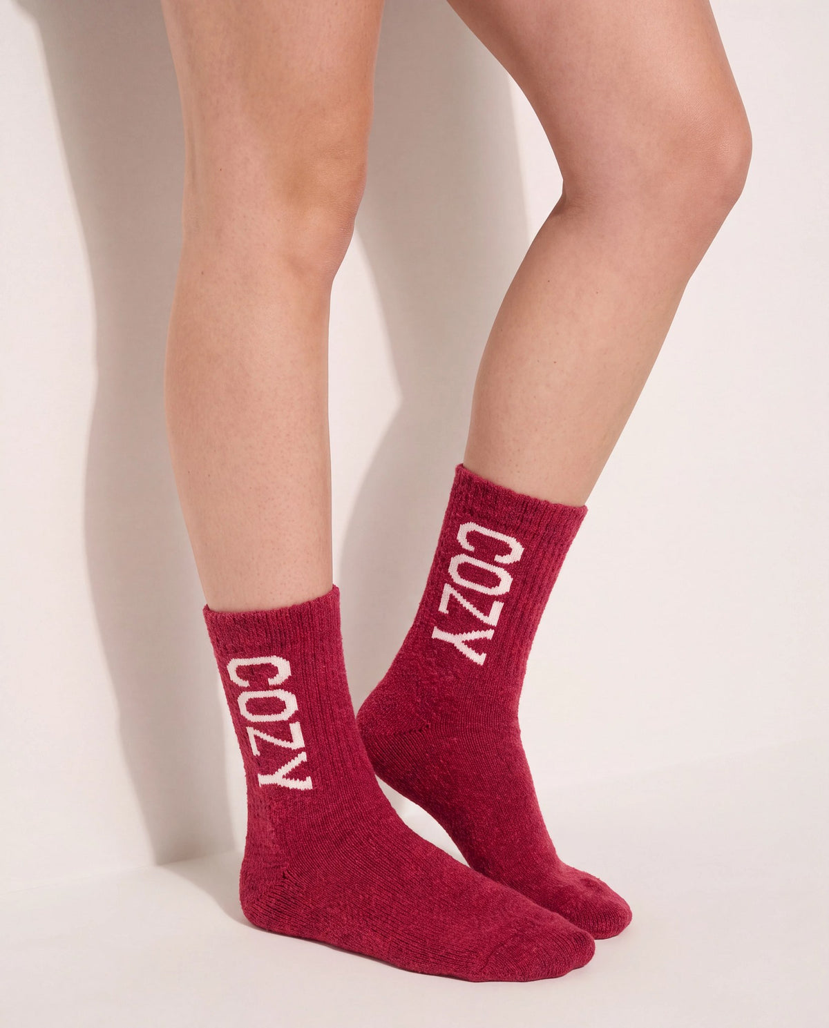 Burgundy Multi $|& SEAS 3 Pack Cozy Boot Sock - SOF Front
