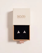 Platinum $|& SEAS Triangle Stud Earrings - UGC On Fig