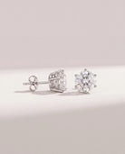 Platinum $|& SEAS Round Stud Earrings - VOF Front