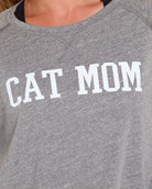 Heather Grey $|& Interval Cat Mom Graphic Sweatshirt - VOF Front