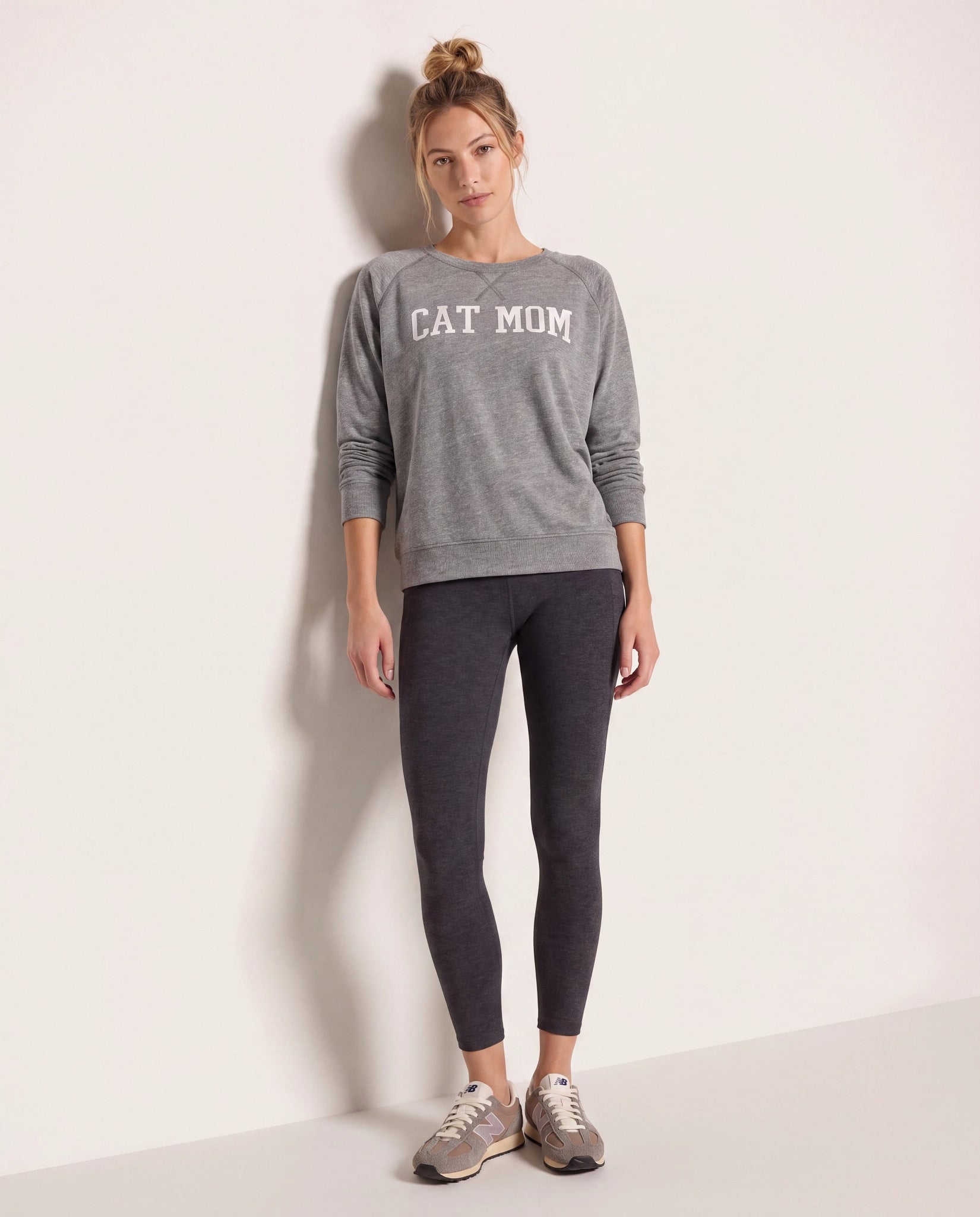 Heather Grey $|& Interval Cat Mom Graphic Sweatshirt - UGC On Fig
