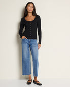 Butterflies $|& Flying Monkey Jeans Low Rise Cropped Wide Leg Jeans - UGC On Fig