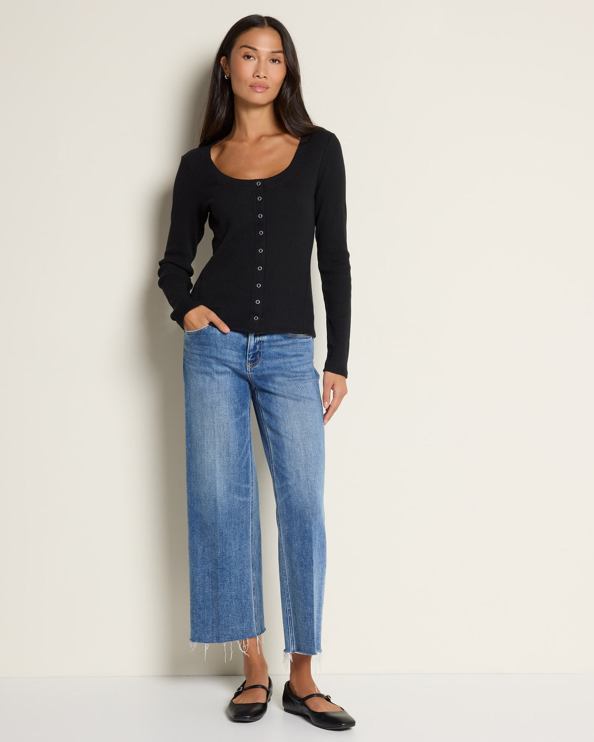 Butterflies $|& Flying Monkey Jeans Low Rise Cropped Wide Leg Jeans - UGC On Fig