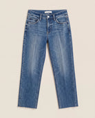 Butterflies $|& Flying Monkey Jeans Low Rise Cropped Wide Leg Jeans - Hanger Detail