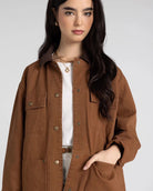 Nutmeg $|& Thread & Supply Martingale Barn Jacket - Hanger Back