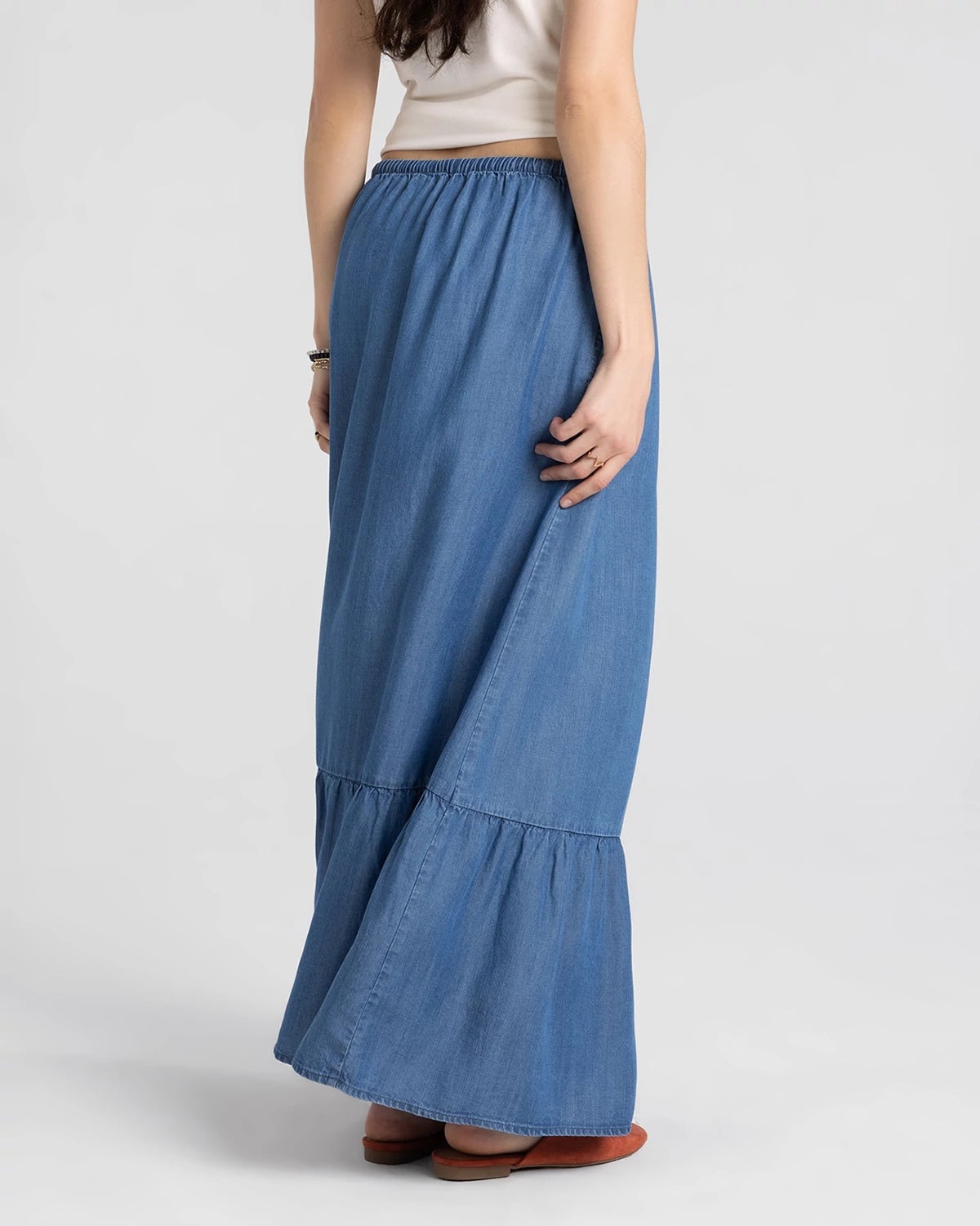 Marina Wash $|& Thread & Supply Darla Tencel Skirt - Hanger Side