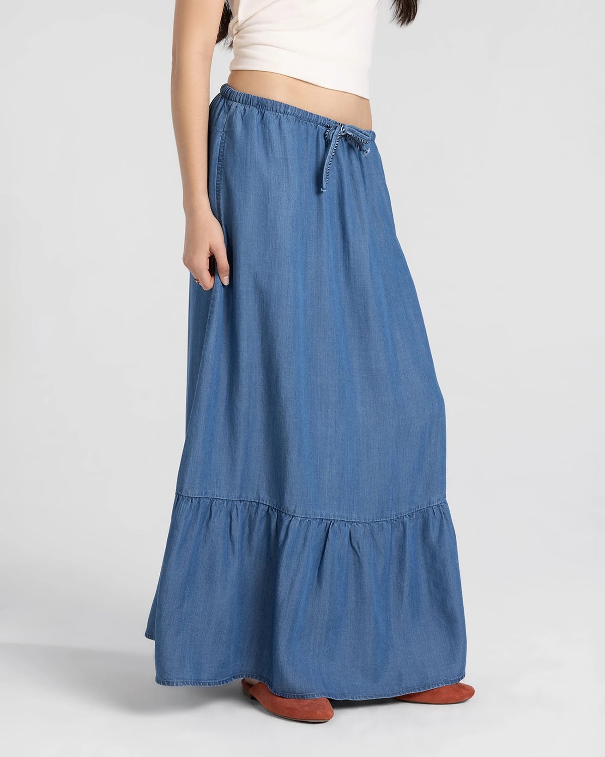 Marina Wash $|& Thread & Supply Darla Tencel Skirt - Hanger Front