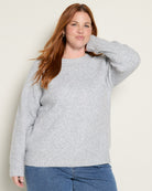 Light H. Grey $|& Bobeau Waffle Pullover - SOF Front