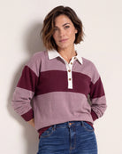 Mauve Multi $|& Thread & Supply Pembroke Top - SOF Front
