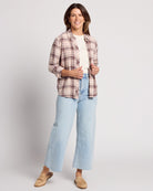 Blush Brown Multi Plaid $|& Thread & Supply Daphne Plaid Shirt - SOF Front
