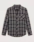 Black Grey Plaid $|& Thread & Supply Radcliffe Plaid Shirt - Hanger Detail