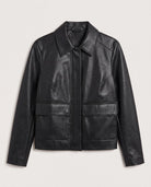Black $|& Kenneth Cole Faux Leather Jacket - Hanger Detail