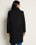 Black $|& Kenneth Cole Notch Collar Boucle Topper - SOF Back