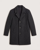 Black $|& Kenneth Cole Notch Collar Boucle Topper - Hanger Detail