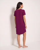 Plum $|& SEAS Cozy Graphic Night Shirt - SOF Detail