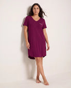 Plum $|& SEAS Cozy Graphic Night Shirt - UGC On Fig