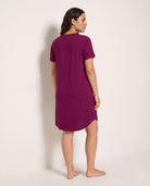 Plum $|& SEAS Cozy Graphic Night Shirt - SOF Detail
