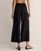 Black $|& Z Supply Scout Linen Pant - Hanger Side