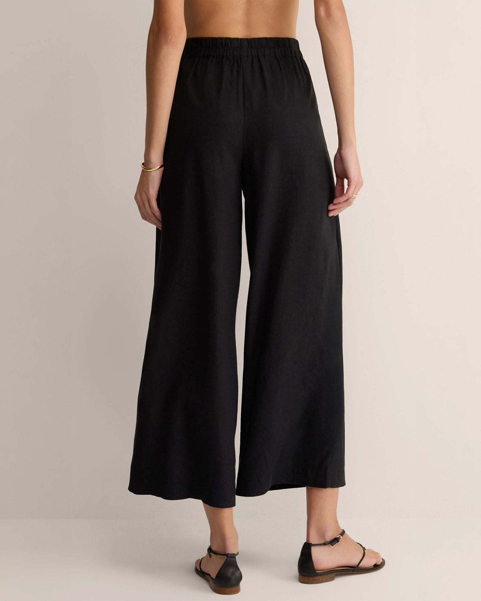 Black $|& Z Supply Scout Linen Pant - Hanger Side