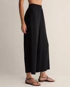 Black $|& Z Supply Scout Linen Pant - Hanger Front