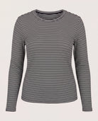 Black Cream Stripe $|& Thread & Supply Jess Top - Hanger Detail