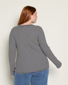 Black Cream Stripe $|& Thread & Supply Jess Top - SOF Back
