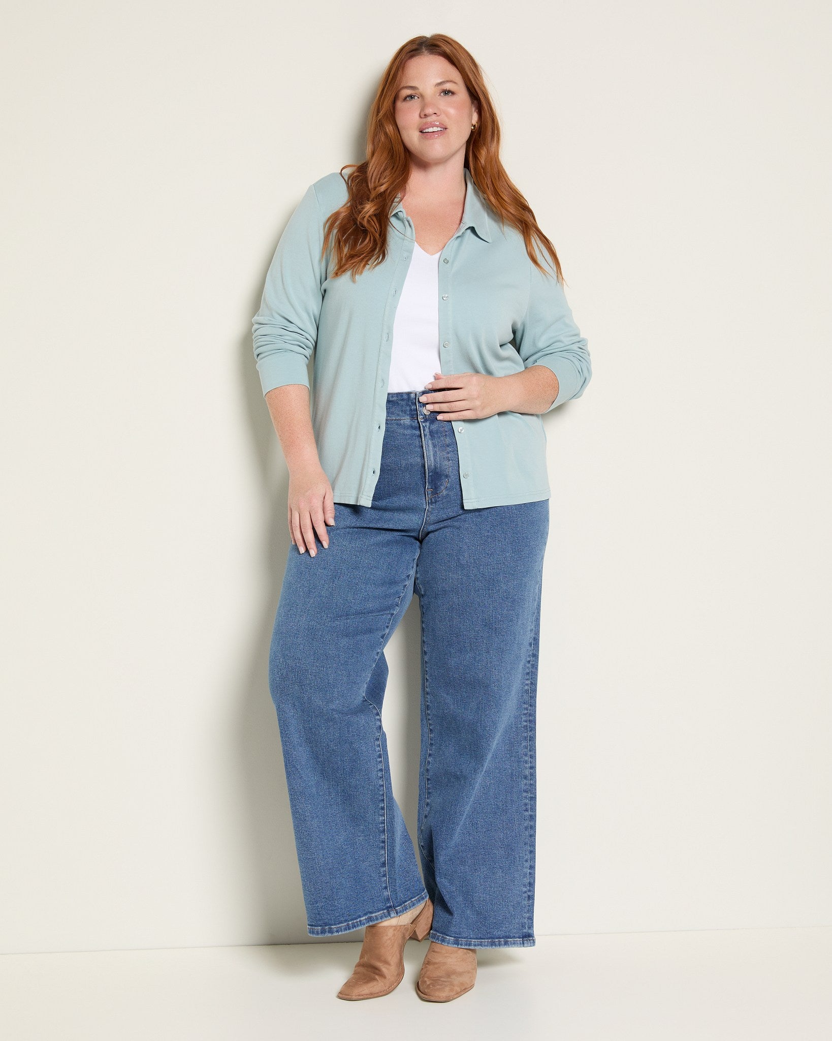 Cloud Blue $|& Thread & Supply Lilah Shirt - UGC On Fig