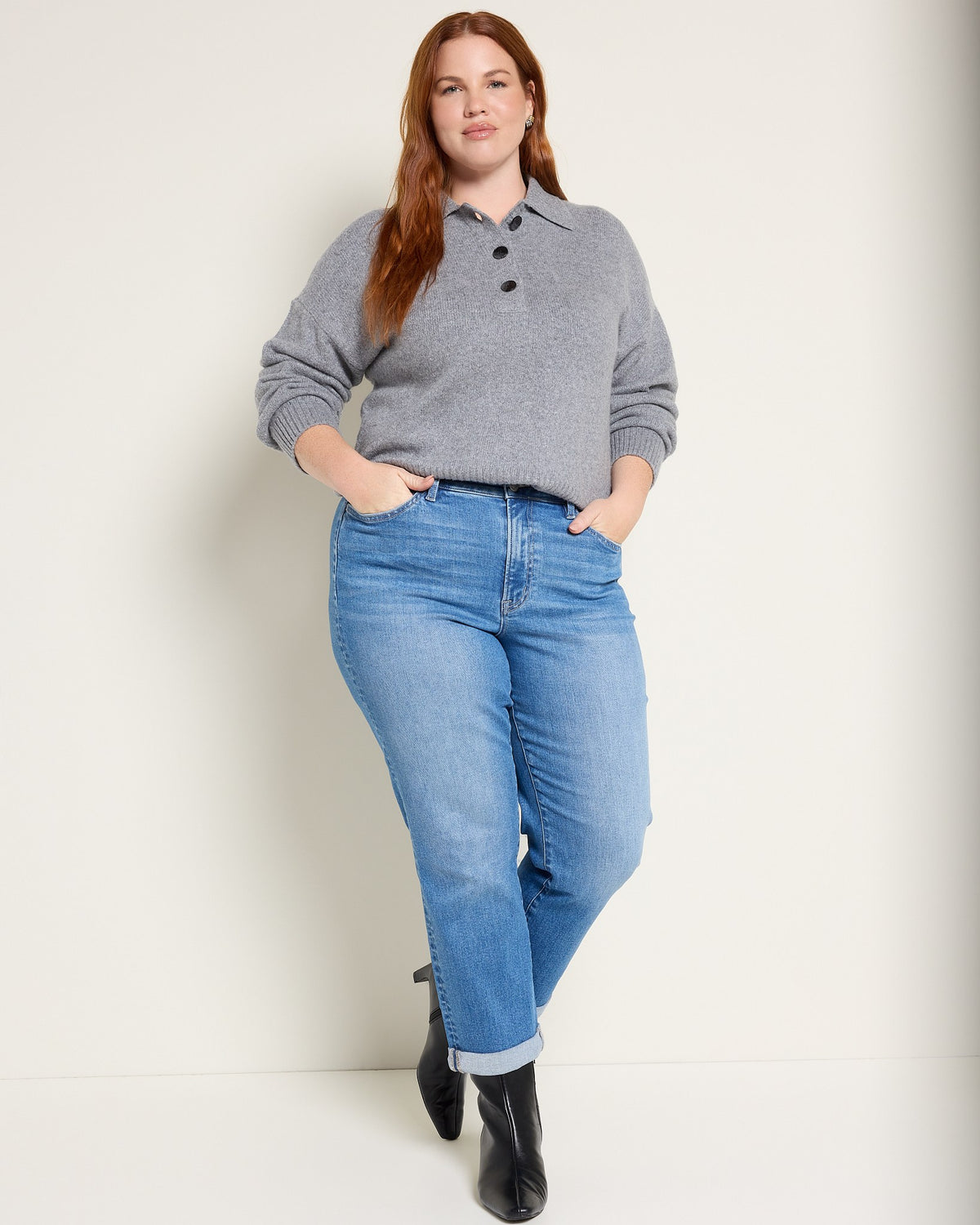 Heather Charcoal $|& Thread & Supply Quinlan Pullover - UGC On Fig