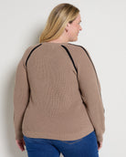 Taupe Black $|& Thread & Supply Koya Sweater - SOF Back