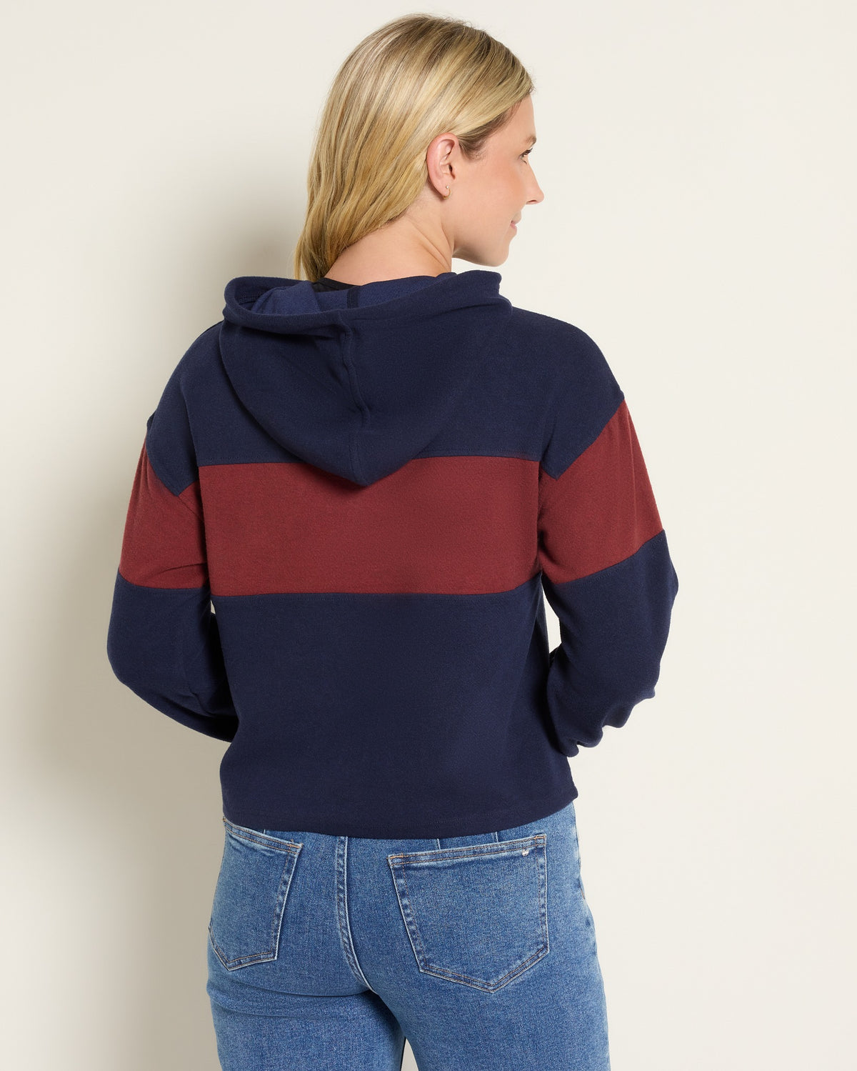 Navy Burgundy $|& Thread & Supply Mercer Hoodie - SOF Back