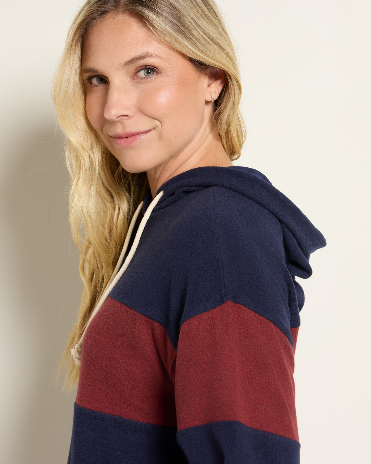 Navy Burgundy $|& Thread & Supply Mercer Hoodie - SOF Full Front