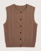 Hazelnut $|& Thread & Supply Pax Sweater Vest - Hanger Detail