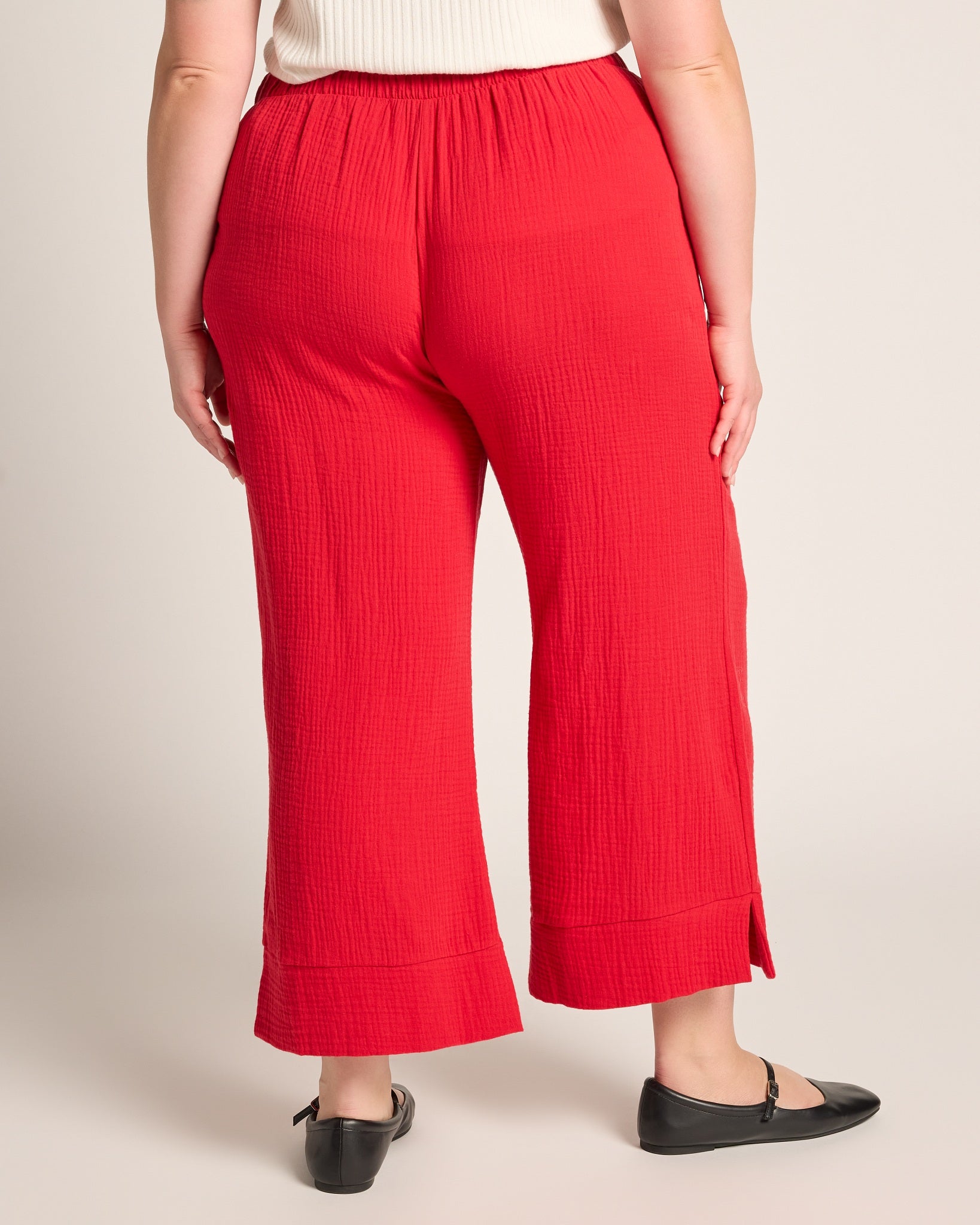 Red $|& W. by Wantable Gauze Wide Leg Pant - SOF Back