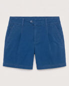 Goddess Blue $|& Liverpool Pleated Trouser Short - Hanger Detail